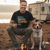 Load image into Gallery viewer, Dogs, Coffee &amp; Camping T-Shirt - Perfect Weekend Tee